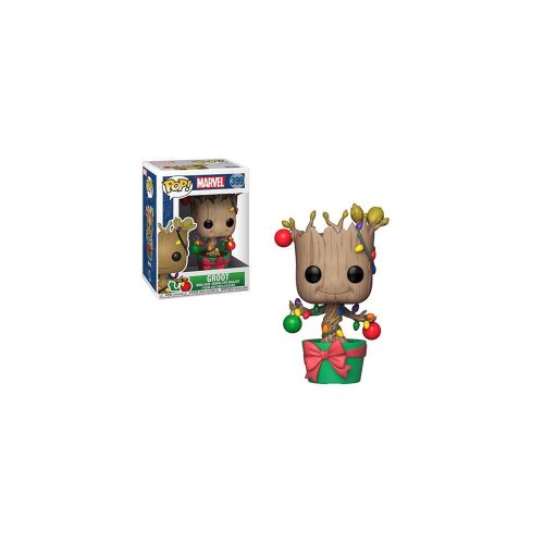 Funko POP! Bobble: Marvel: Holiday Groot w/ Lights & Ornaments figura