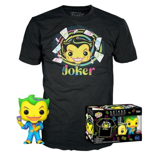 Funko POP! DC Comics – Joker Blacklight figura és póló (XL)